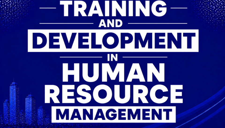 Training and Development in Human Resource Management.