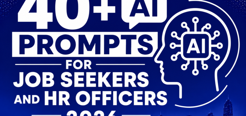 HR officer and job seeker using AI prompts on laptop in Lagos Nigeria 2026